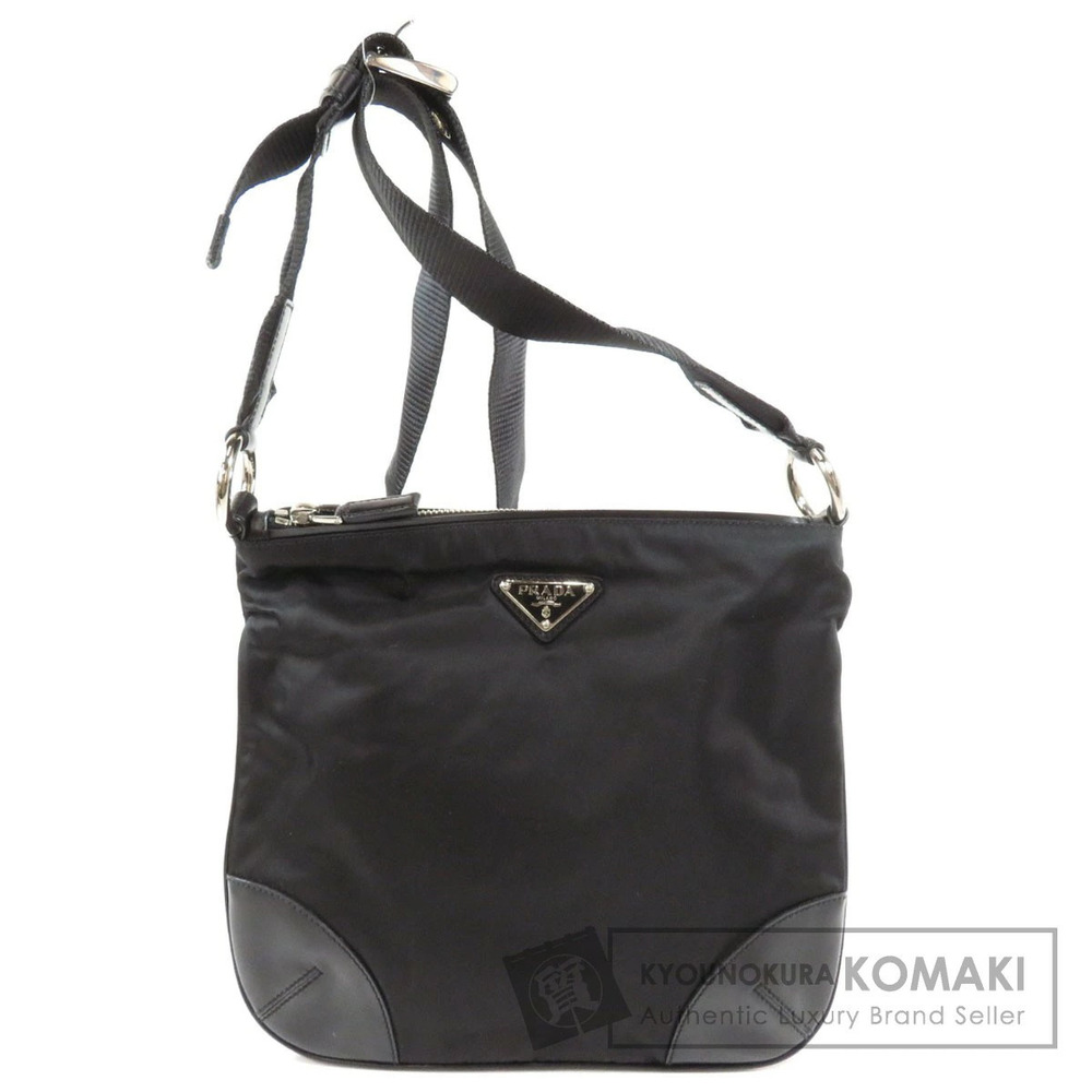 Prada Tessuto Crossbody Plate Shoulder Bag